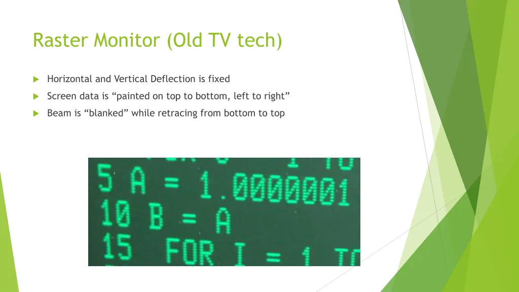 raster monitor old tv tech