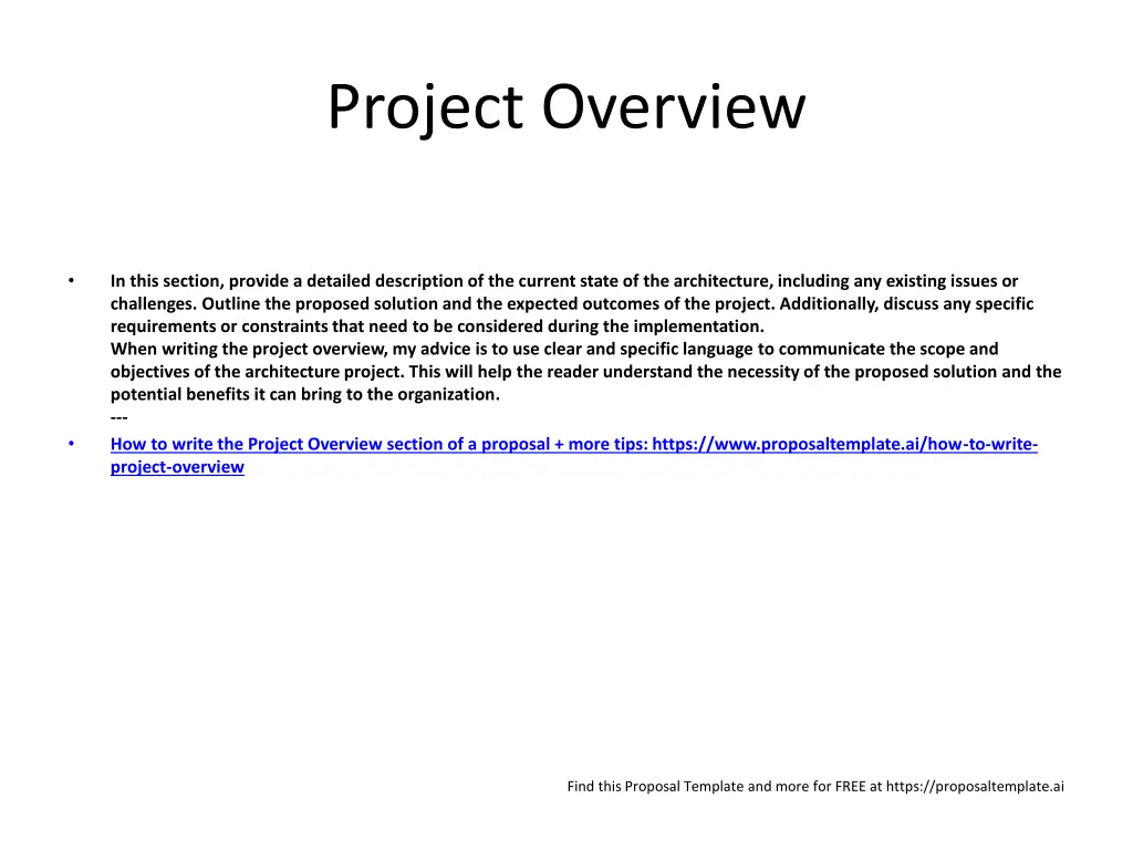 project overview