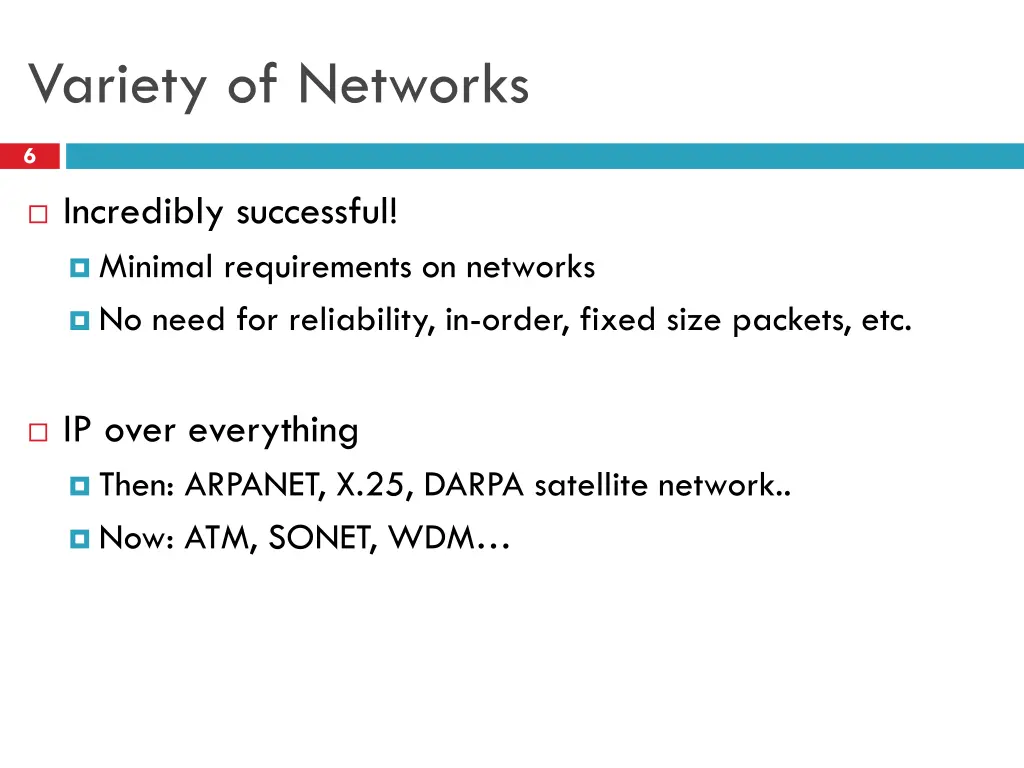 variety of networks