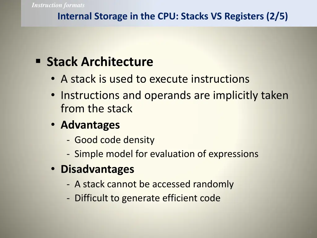 instruction formats 12