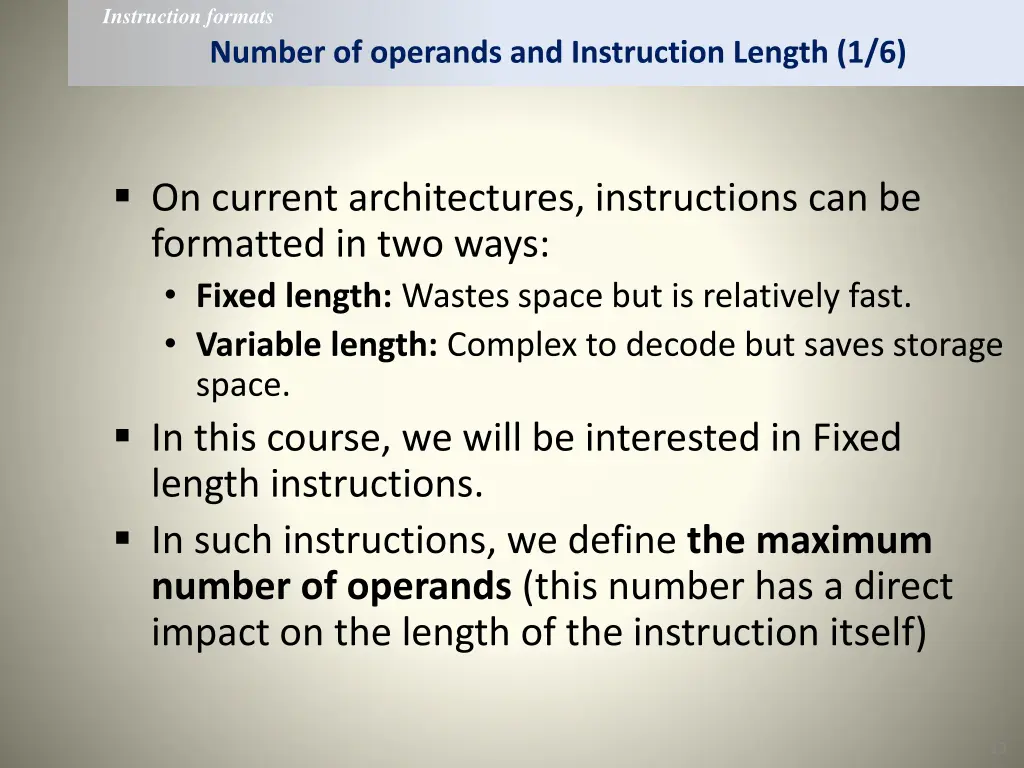 instruction formats 16