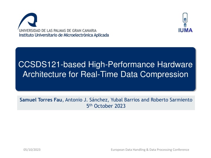ccsds121 based high performance hardware