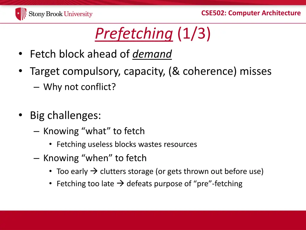 cse502 computer architecture 1