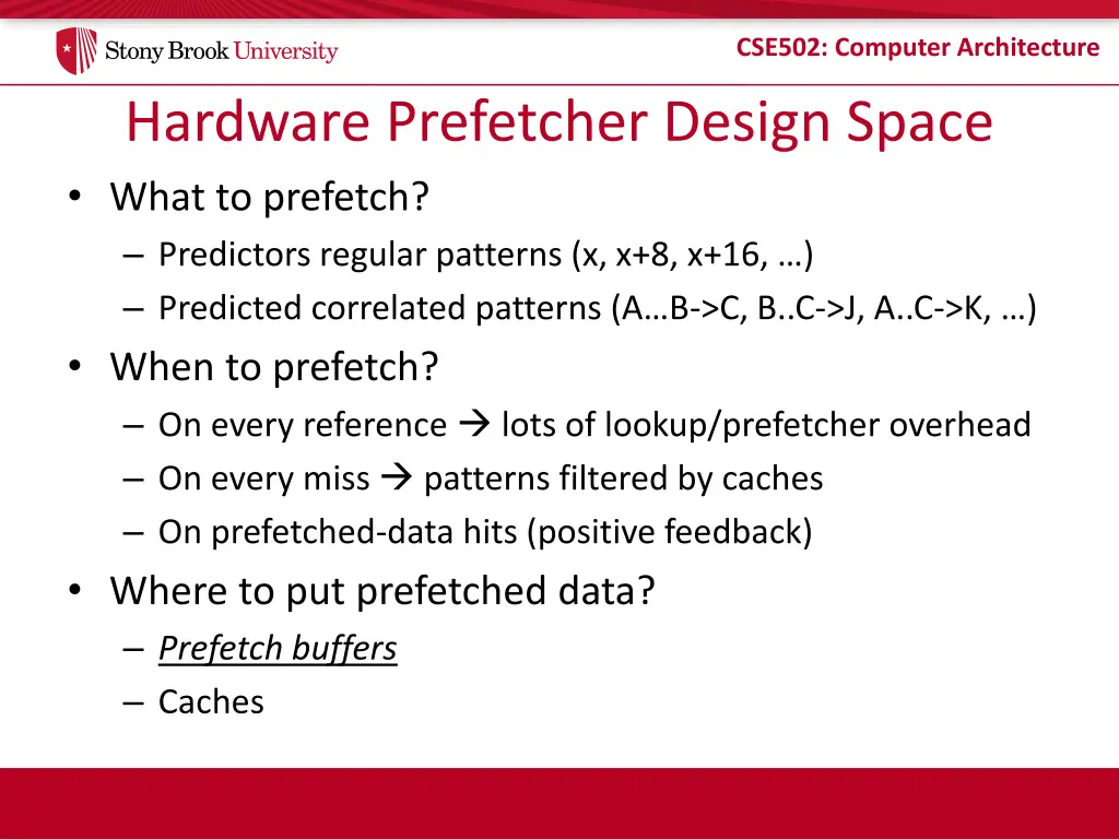 cse502 computer architecture 29