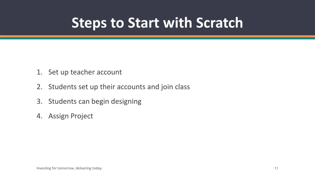 steps to start with scratch