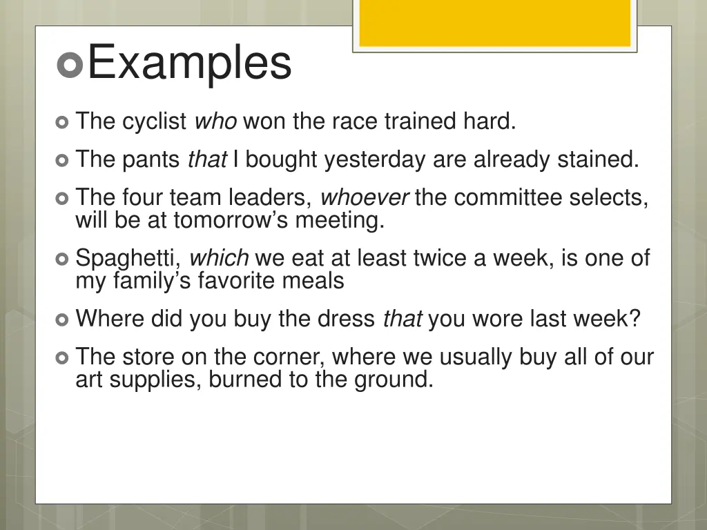 examples
