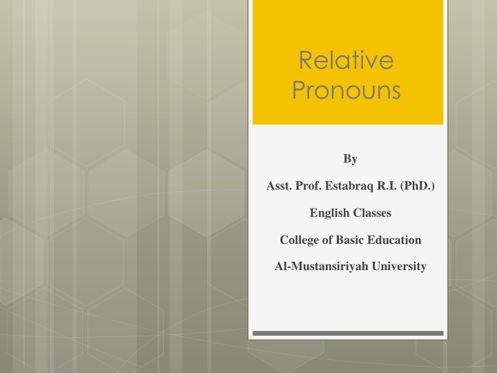 relative pronouns