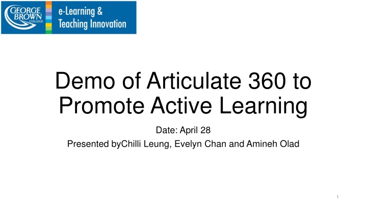 demo of articulate 360 to promote active learning