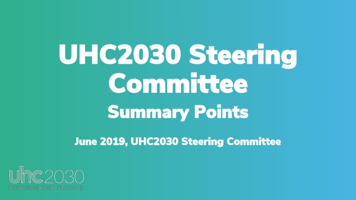 uhc2030 steering uhc2030 steering committee