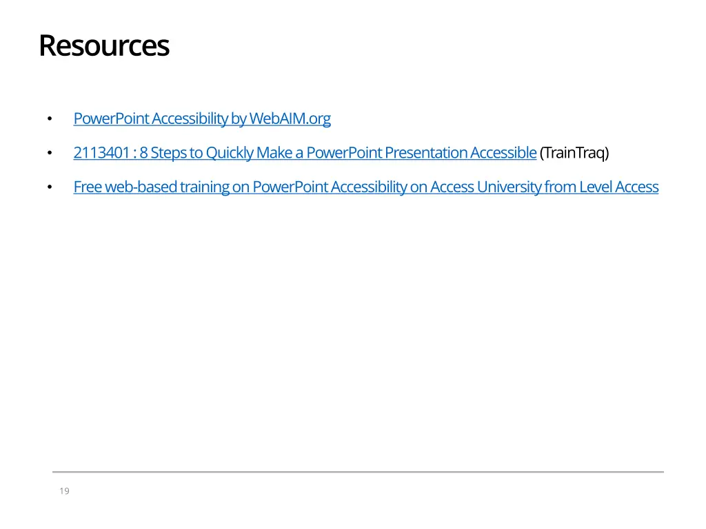 resources