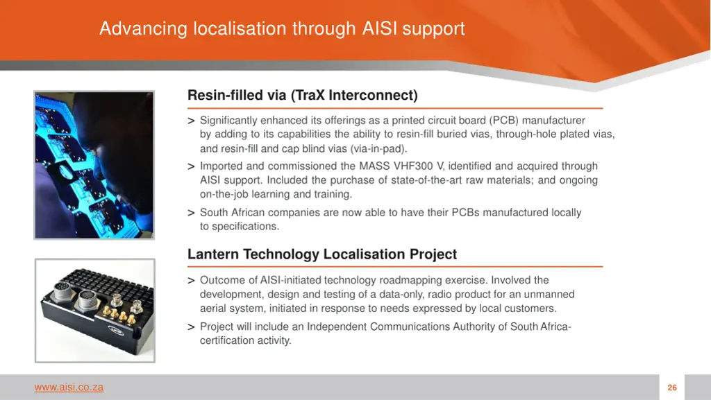 advancing localisation through aisi support
