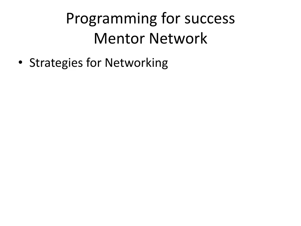 programming for success mentor network 2