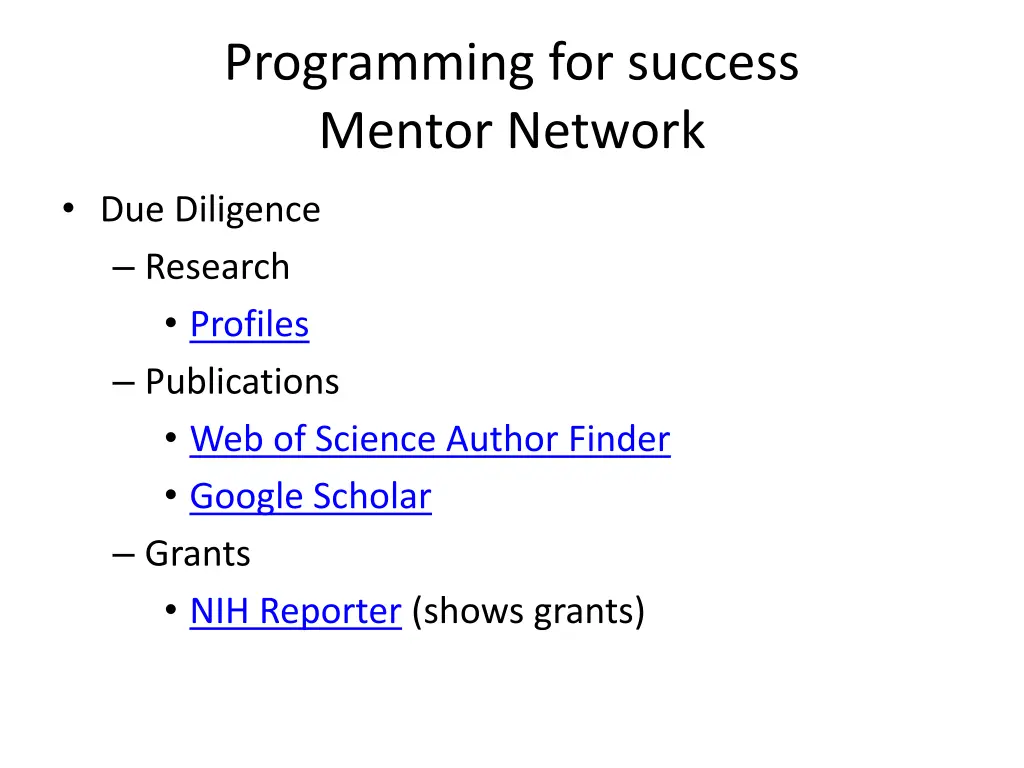 programming for success mentor network 3