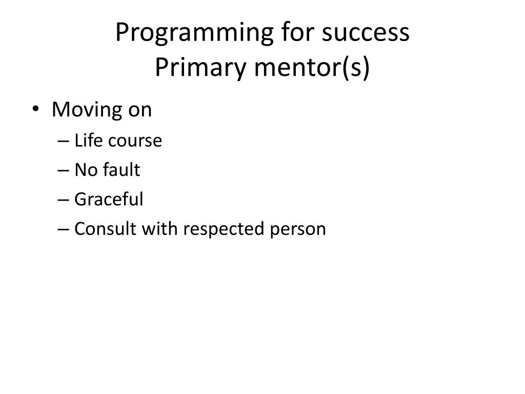 programming for success primary mentor s 6