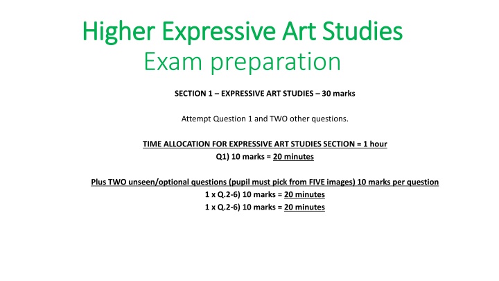 higher expressive art studies higher expressive