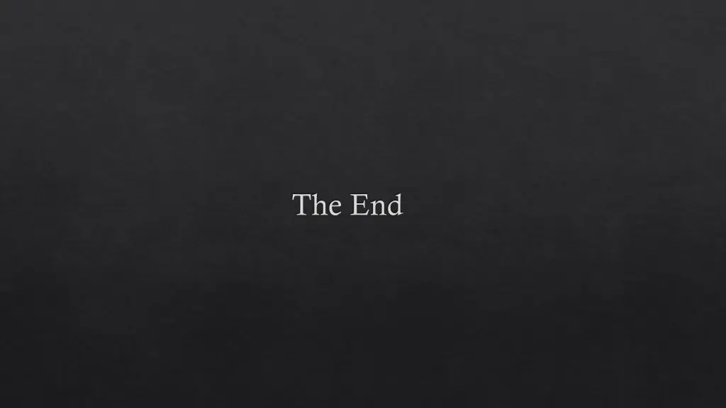 the end