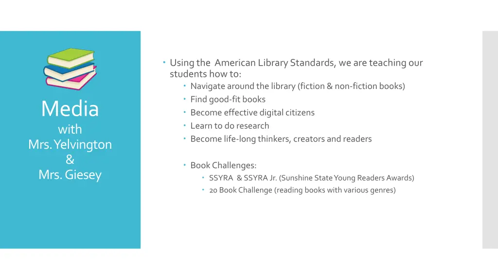 using the american library standards