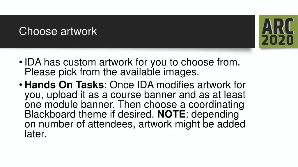 choose artwork