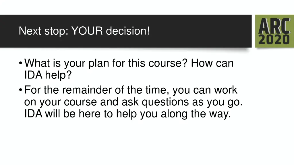 next stop your decision