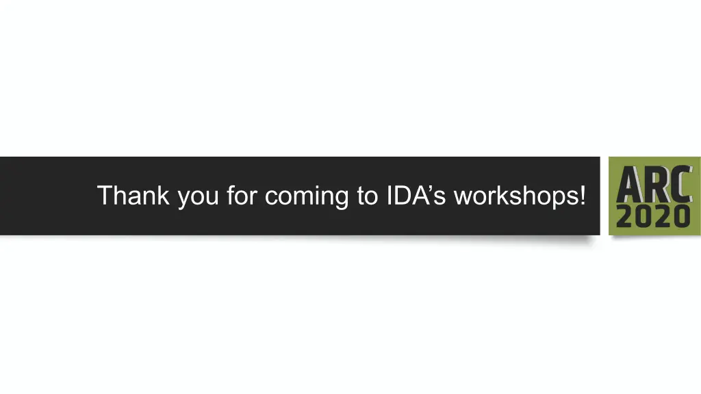 thank you for coming to ida s workshops