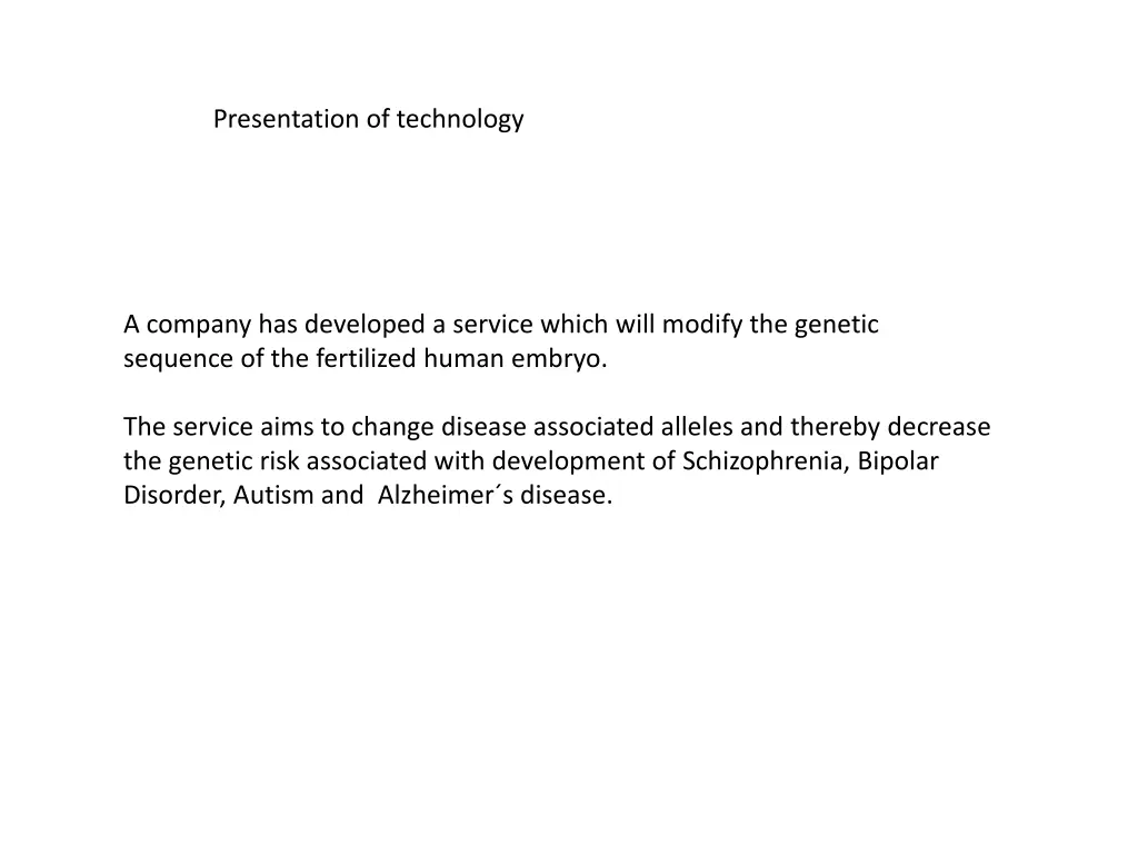 presentation of technology