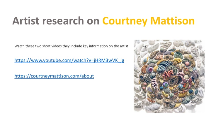 artist research on courtney mattison