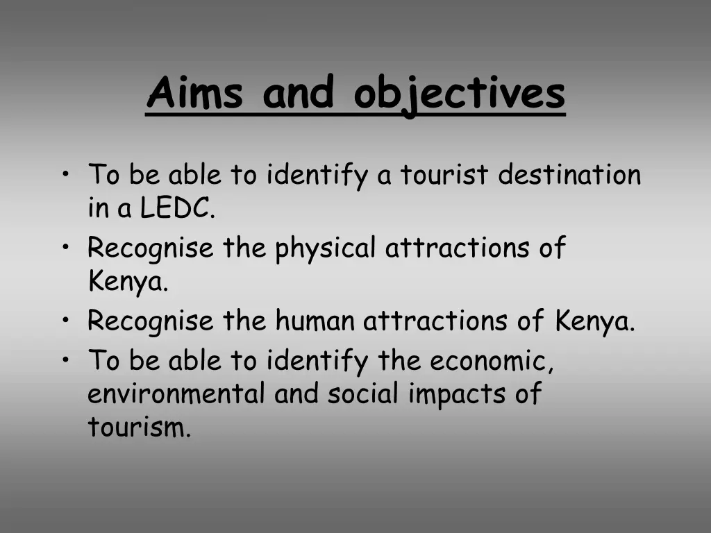 aims and objectives
