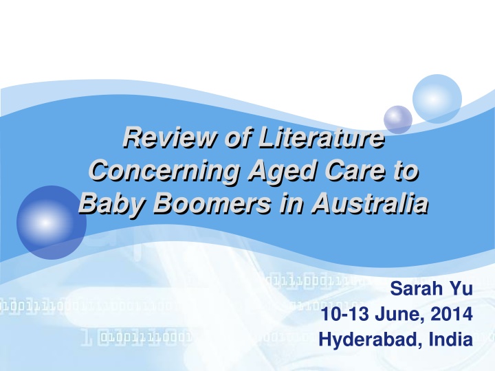review of literature concerning aged care to baby