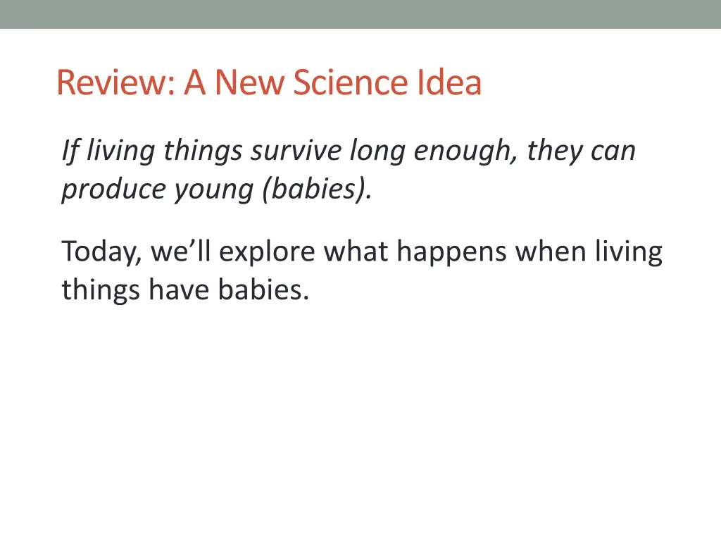 review a new science idea
