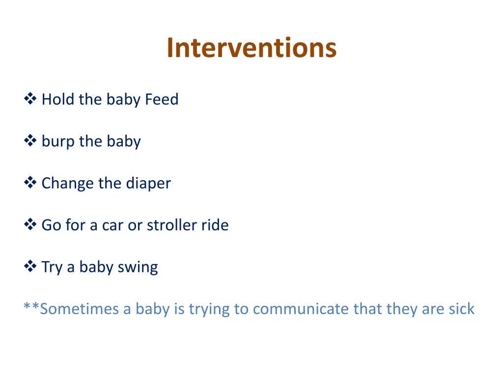 interventions