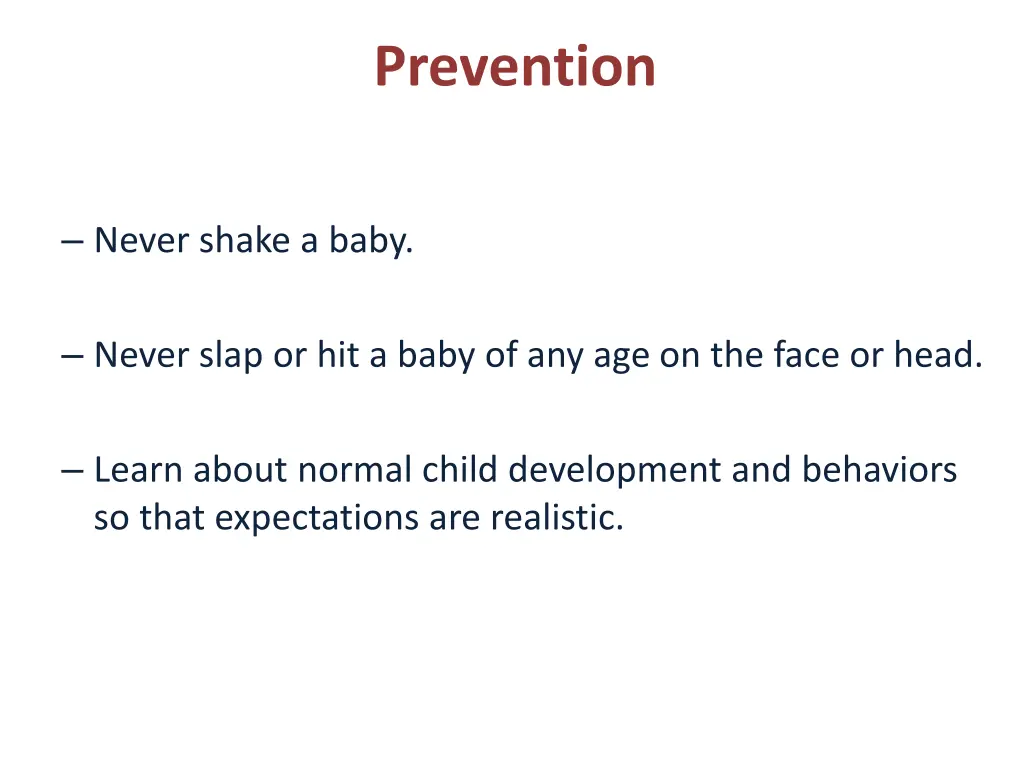 prevention