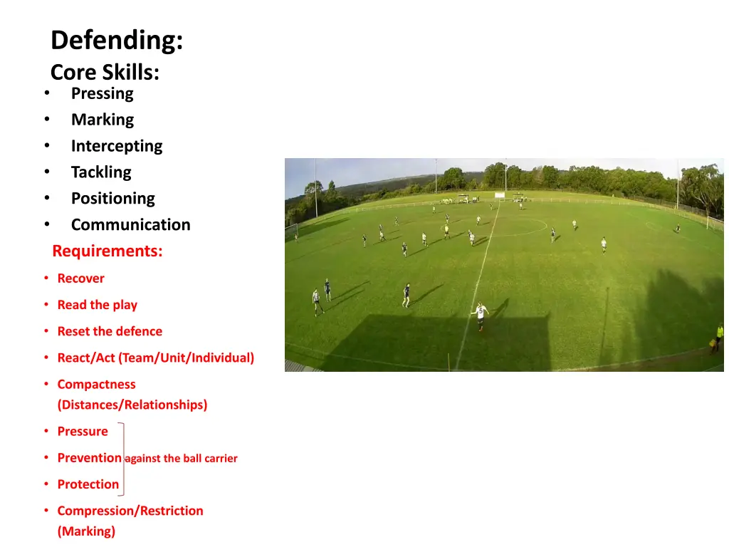 defending core skills pressing marking