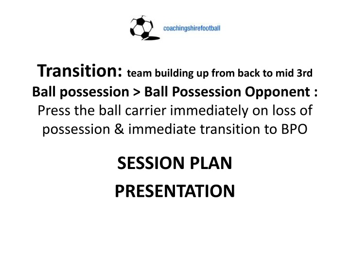 transition team building up from back