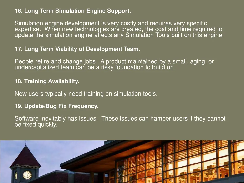 16 long term simulation engine support