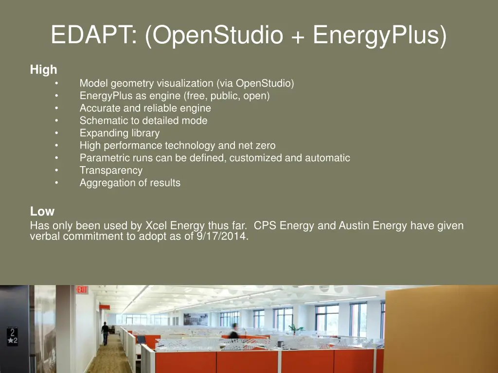 edapt openstudio energyplus