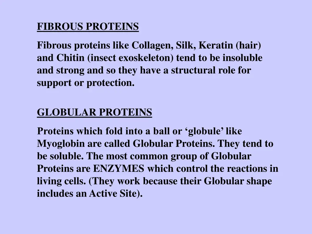 fibrous proteins