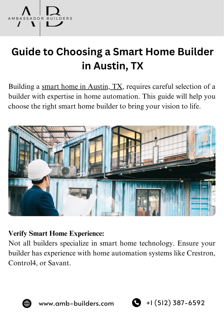 guide to choosing a smart home builder in austin