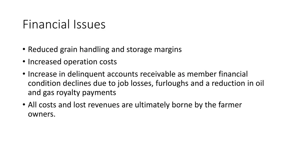 financial issues