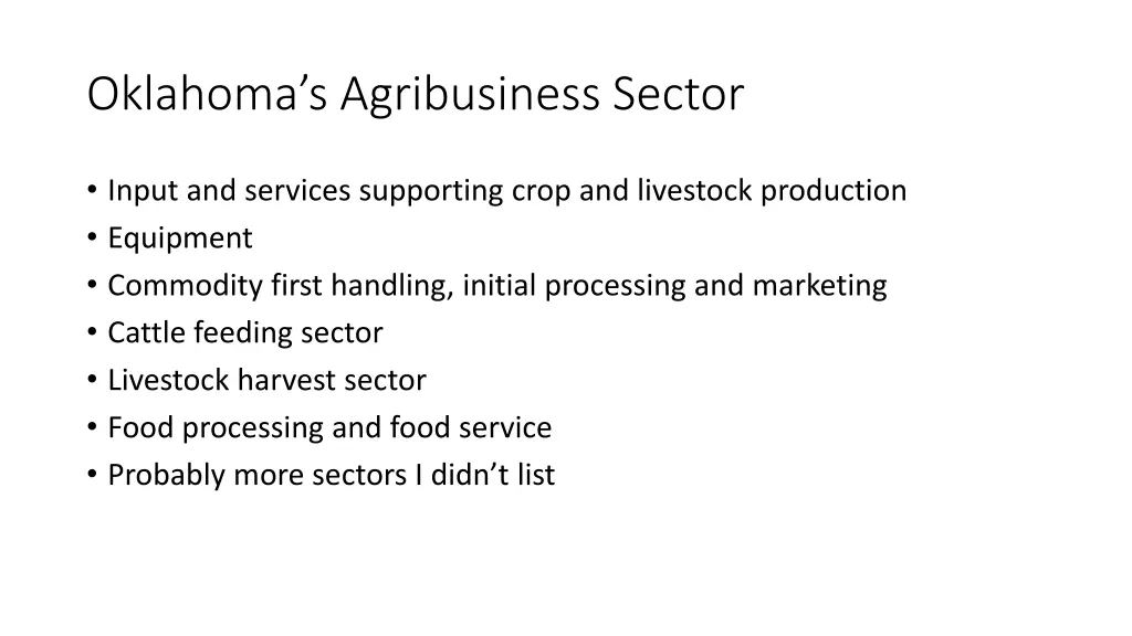 oklahoma s agribusiness sector