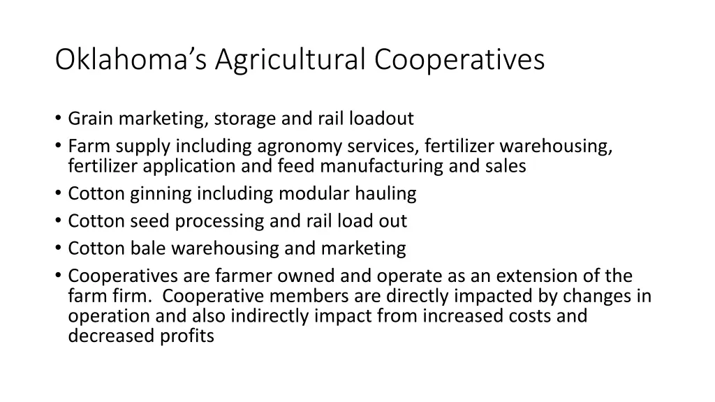 oklahoma s agricultural cooperatives