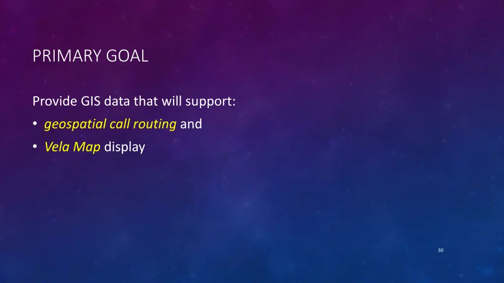 primary goal