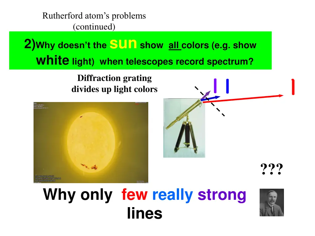 rutherford atom s problems continued