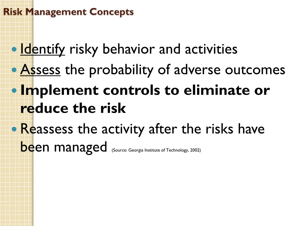 risk management concepts