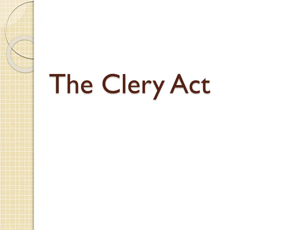 the clery act