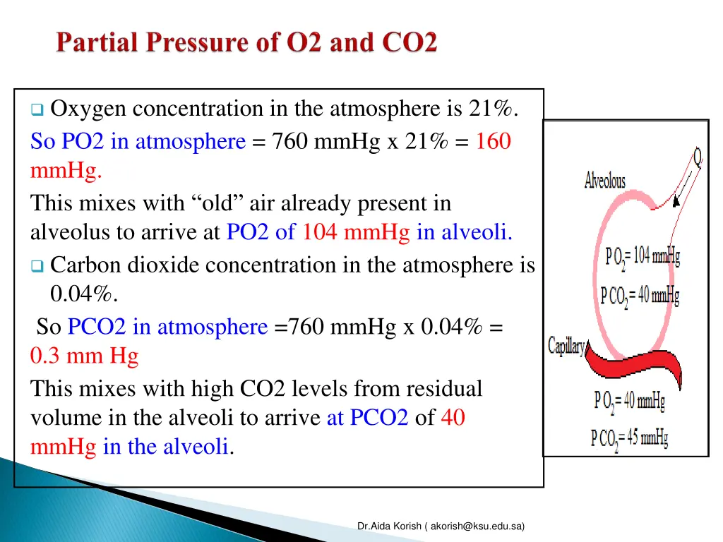 oxygen concentration in the atmosphere