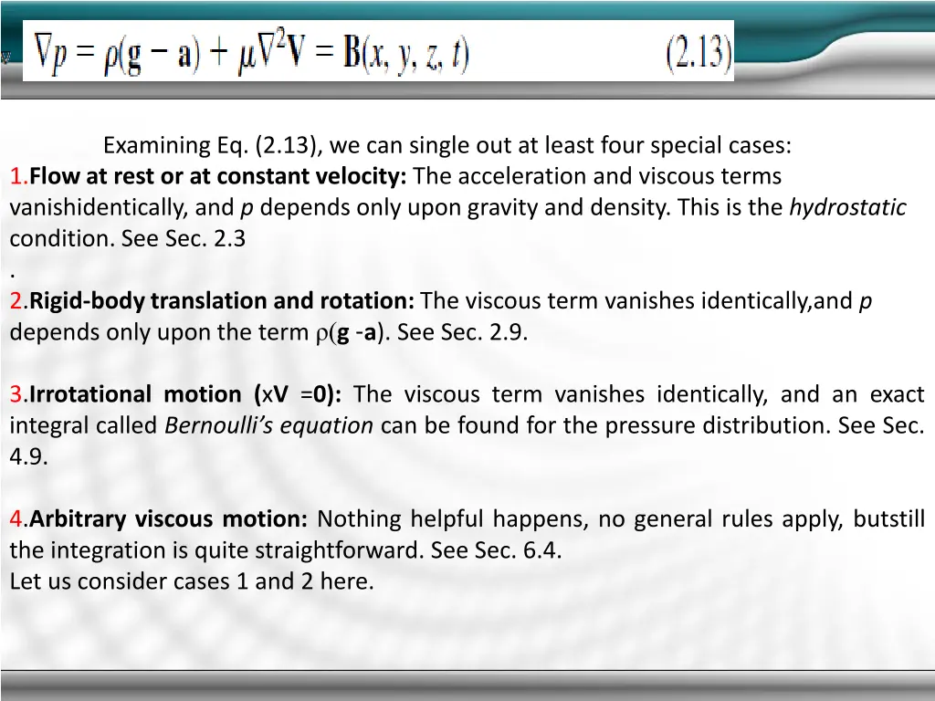 examining eq 2 13 we can single out at least four