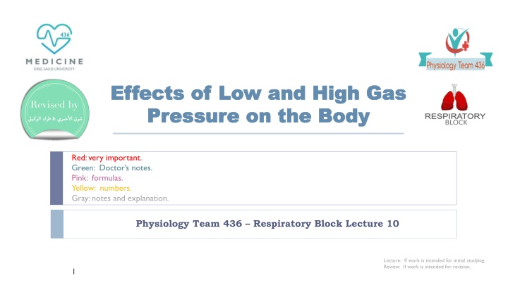 effects of low and high gas effects