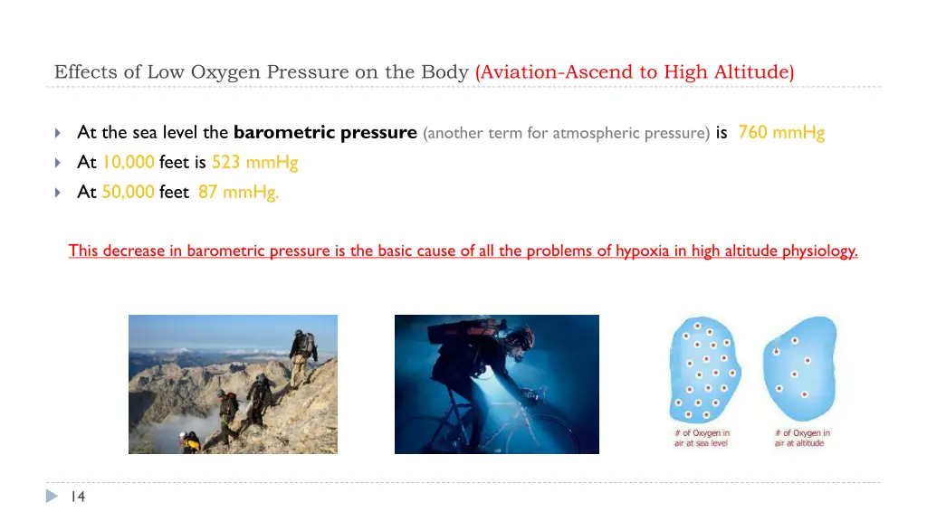 effects of low oxygen pressure on the body