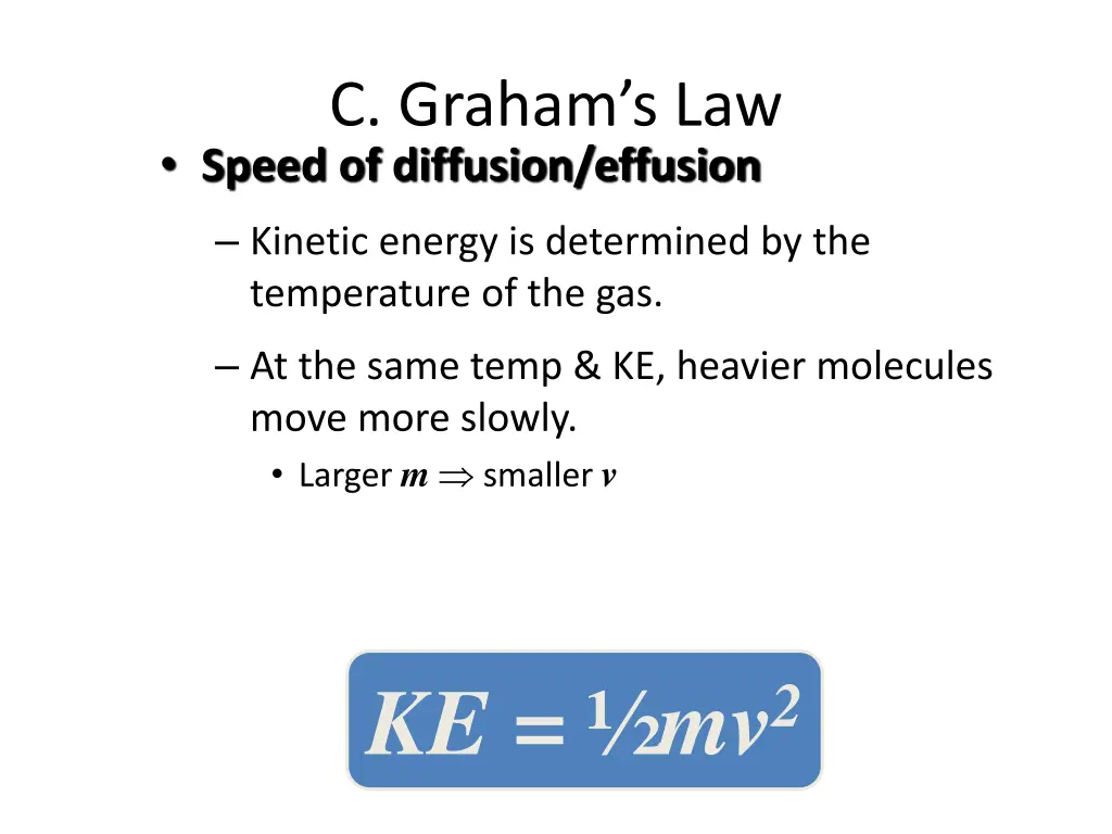 c graham s law speed of diffusion effusion