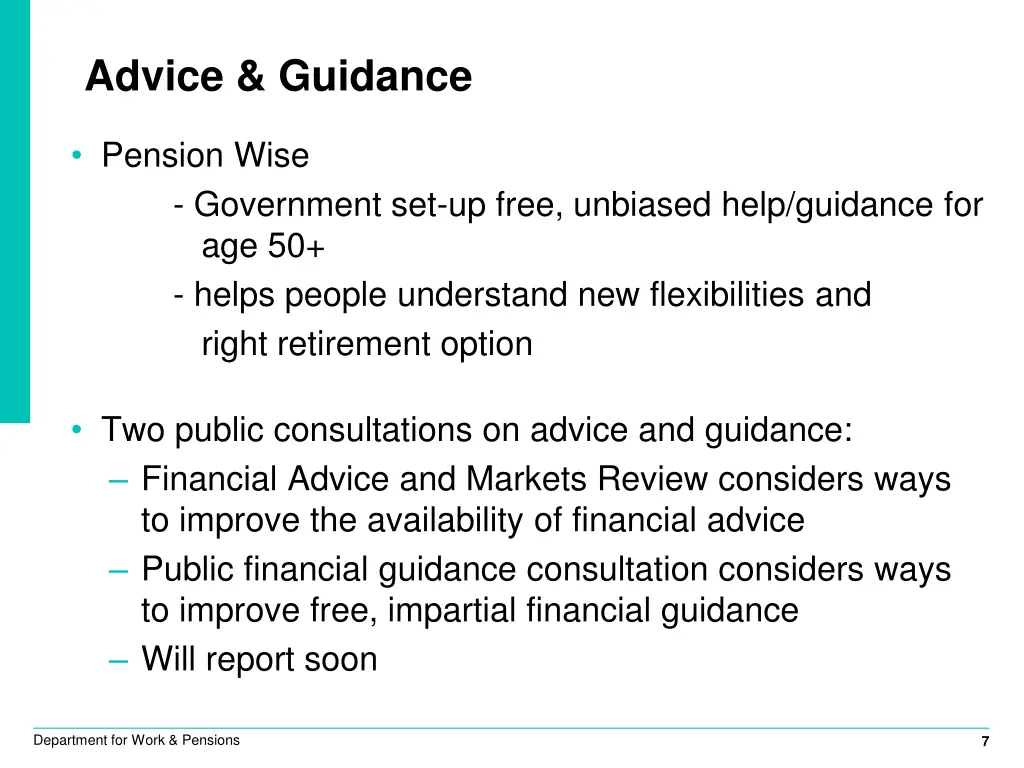 advice guidance